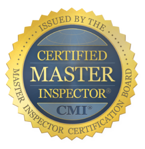 Issued by the Master Inspector Certification Board. Certified Master Inspector Badge